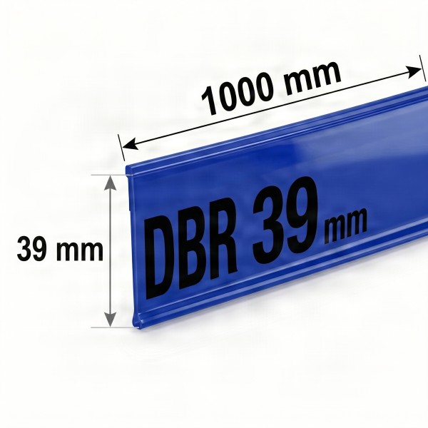Самоклеящийся ценникодержатель DBR 39 длина 1000 мм цвет синий (0-007-1000-Син)