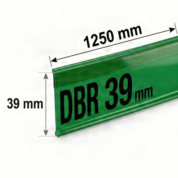 Самоклеящийся ценникодержатель DBR 39 длина 1250 мм цвет зеленый(0-007-1250-Зел)